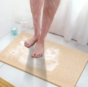 Home Bath Mat Coral Fleece Carpet Water Absorption Non-slip Wash Basin Bathtub Side Shower Room Memory Foam Toilet Floor Mat