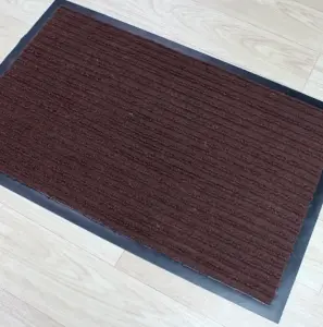 Custom Blank Sublimation Doormat Double Ribbed Striped Pvc Outdoor Floor Mat Entrance Non slip Door Mat