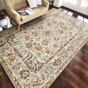Customized Persian Vintage Design Polyester Tufted Wholesale Soft Thick Washable Bohemia Bedside Sofa Rugs Bedroom Tapis
