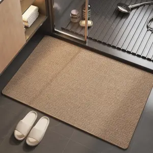 8mm Quick Dry Braided Standing Rug Bathroom Door Water Absorbent Anti-Fatigue Anti Slip Bath Mat