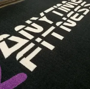 Commercial Carpet Black Logo Mat Custom Printed Rubber Floor Entrance Door Mat for Store