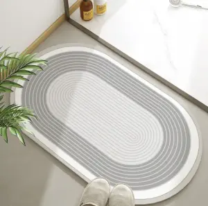 Quick Dry Diatom Shower Water Absorbent Floor Mat Diatomite Bath Mats Quick Absorption Non Slip Bathroom Rug Mat