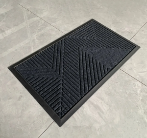 Solid Color PVC Hexagonal Carpet Floor Mat Bathroom and Corridor Carpet with Hollow Design for Home Use