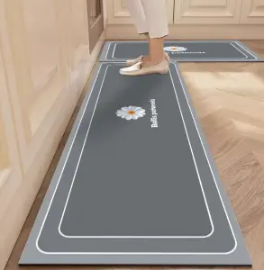 Simple Kitchen Mat Foot mats Long Area Rugs Crystal Velvet Carpet for Living Room Absorbent Foot Mats Bedroom Doormat