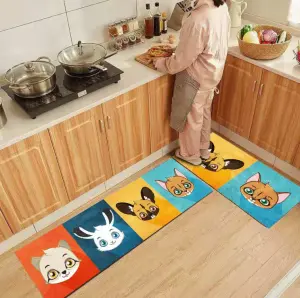 Crystal Velvet Home And Kitchen Floor Cushion Mats Long Strip For Floor Mat Carpet