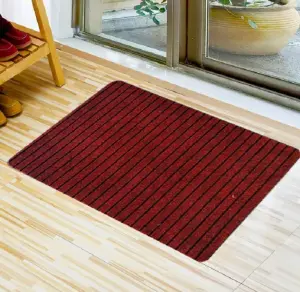 Polyester oil-proof waterproof non-slip door mats full carpeting kitchen rugs Kitchen floor mat with seven stripes