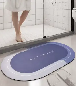 Quick Dry Super Absorbent Diatom Mud Bathroom Door Mat Carpet