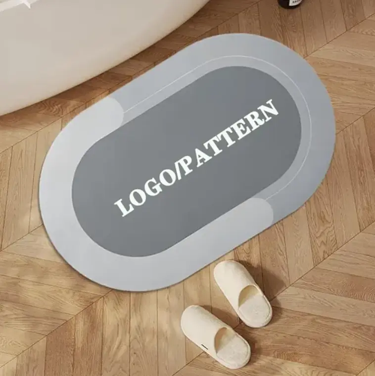 OEM Design Household Commercial Non-Slip Rubber Magic Floor Mat Quick Dry Diatomite Mud Drying Mat for Spa Ice Bucket Featured Image
