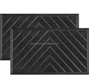 Mud Scraping Pad Entrance Door Mat for Home with Anti-skid Rubber