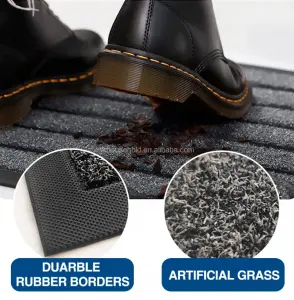 Mud Scraping Pad Entrance Door Mat for Home with Anti-skid Rubber
