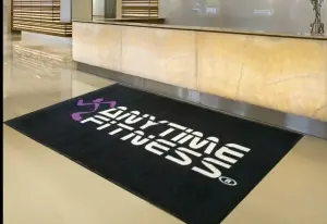 Commercial Carpet Black Logo Mat Custom Printed Rubber Floor Entrance Door Mat for Store