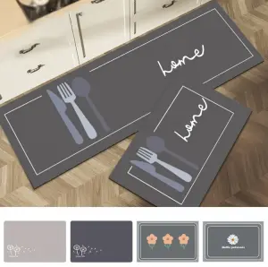 Simple Kitchen Mat Foot mats Long Area Rugs Crystal Velvet Carpet for Living Room Absorbent Foot Mats Bedroom Doormat