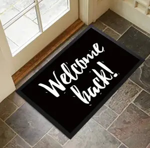 Custom Non-Slip Modern Welcome Design Logo Floor Doormats Entrance Rubber Floor Mat Carpet Rug