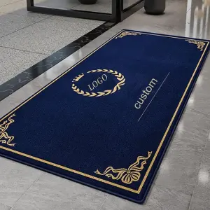 OEM Design Personalized Logo Anti-slip Entryway Carpets Nylon Indoor Outdoor Household Commercial Rubber Door Mat
