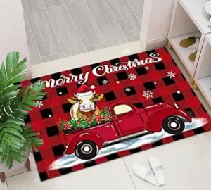 Modern Crystal Velvet Floor Mat Non-Slip Absorbent Foot Pads Bedroom Corridor Entrance Wholesale Christmas Carpet