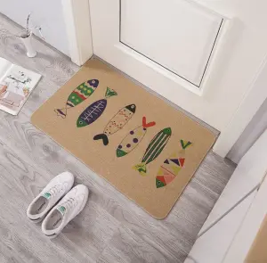 Wholesale Anti-skid Cotton Linen Door Mat Floor Polyester Door Mat Anti-fatigue Kitchen Mat