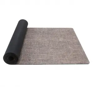 Non-Toxic reversible eco custom organic jute linen rubber yoga mat