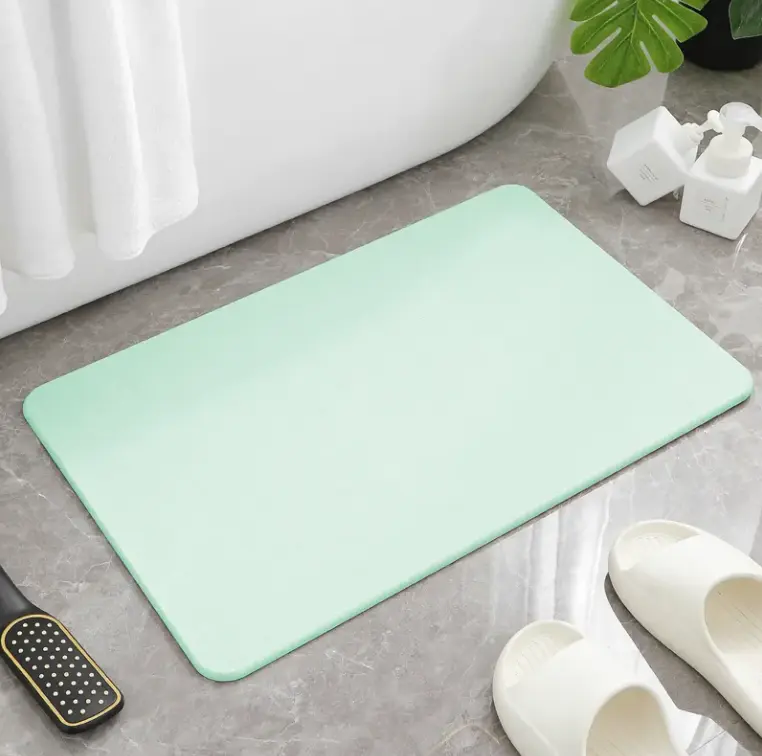 algae diatom mud marble memorial foom absorbent quick-drying set non slip diatom mud floor stone kit bath for grey bathroom mat Featured Image