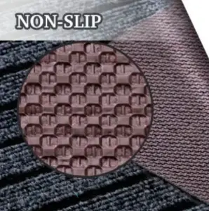 Non-shedding TPR Carpet Tough Brown Color Backing Pads with Waterproof Texture Durable Rectangular Mat