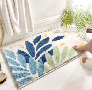 Tufted Super Soft Microfiber Rug TPR Anti Slip Backing Customized Bathroom Mat Door Mat for Home Absorbent Mat