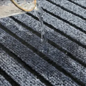 Large Seven Striped Outdoor Indoor Entrance Doormat Low Profile Home Carpet Door Mats with Anti-Skid TPR Back