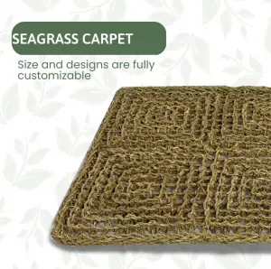 Stylish Seagrass Floor Door Mat for Indoor and Outdoor Use – Durable and Eco-Friendly Entrance Rug with Non-Slip Backing