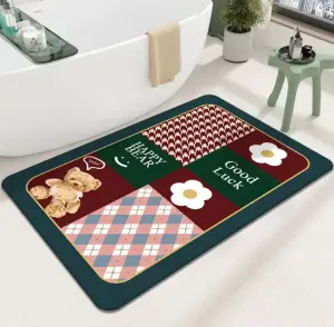 Best Selling Modern Non-Slip Absorbent Diatomite Bath carpet Custom Stone Bathroom Washable Hard Diatomite Stone Bath rugs