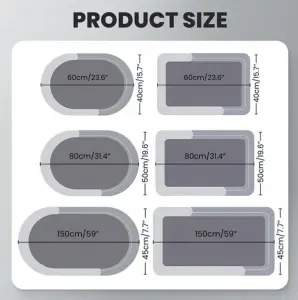 OEM Design Household Commercial Non-Slip Rubber Magic Floor Mat Quick Dry Diatomite Mud Drying Mat for Spa Ice Bucket