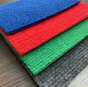 600GSM Non-woven line expo carpet Cambodia Rib anti-slip 4mm carpet for exhibition events stripe carpet