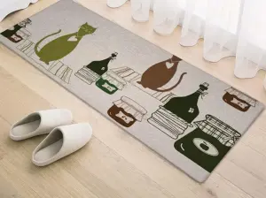 China Anti-slip Customized Waterproof Flax Floor Mat