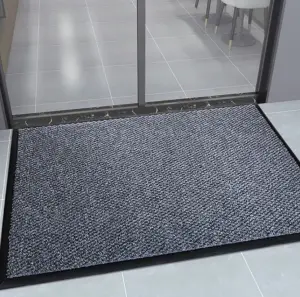 Indoor outdoor polyester material pineapple pattern door mat with anti slip PVC backing vinyl mat