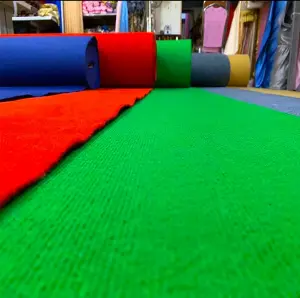 600GSM Non-woven line expo carpet Cambodia Rib anti-slip 4mm carpet for exhibition events stripe carpet