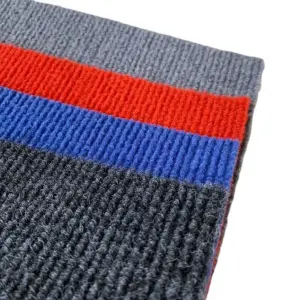 600GSM Non-woven line expo carpet Cambodia Rib anti-slip 4mm carpet for exhibition events stripe carpet