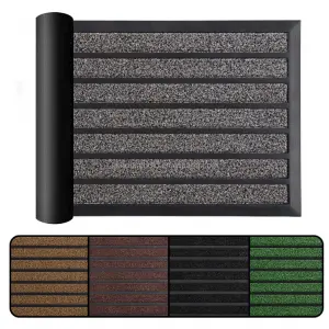 Mud Scraping Pad Entrance Door Mat for Home with Anti-skid Rubber