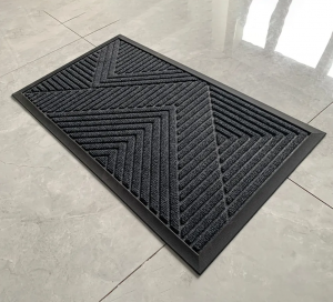 custom non slip commercial welcome washable polyester rubber rectangle door mats for front doo