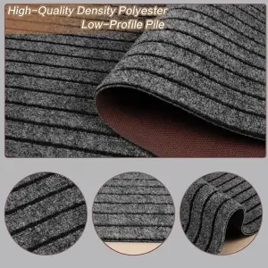 Non-shedding TPR Carpet Tough Brown Color Backing Pads with Waterproof Texture Durable Rectangular Mat