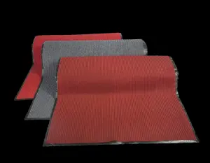Waterproof Polyester Mats PVC Backing Double Striped Carpet Office Hotel Washable Polypropylene Door Floor Mat Roll Hallway