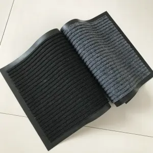 Custom Blank Sublimation Doormat Double Ribbed Striped Pvc Outdoor Floor Mat Entrance Non slip Door Mat