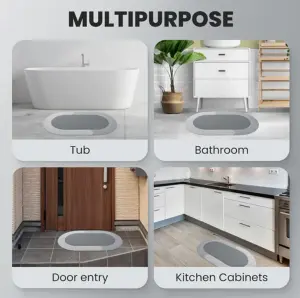 OEM Design Household Commercial Non-Slip Rubber Magic Floor Mat Quick Dry Diatomite Mud Drying Mat for Spa Ice Bucket