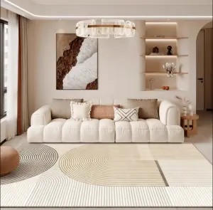 Washable luxury Non-Slip Faux Cashmere Modern fluffy floor Living Room Carpet and Area Rug