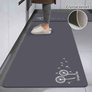 Simple Kitchen Mat Foot mats Long Area Rugs Crystal Velvet Carpet for Living Room Absorbent Foot Mats Bedroom Doormat
