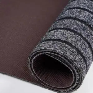 Non-shedding TPR Carpet Tough Brown Color Backing Pads with Waterproof Texture Durable Rectangular Mat