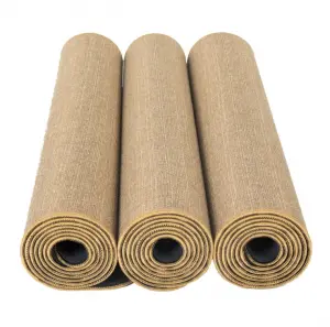 Commercial Custom Solid Color Back Flax Carpet Tiles Living Room Anti Slip Flax Mat Floor Carpets and Rugs Puzzle Mat