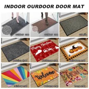 Mud Scraping Pad cut pile Entrance Door Mat for Home with Anti-skid Rubber