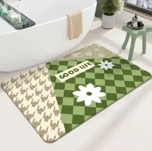 Best Selling Modern Non-Slip Absorbent Diatomite Bath carpet Custom Stone Bathroom Washable Hard Diatomite Stone Bath rugs