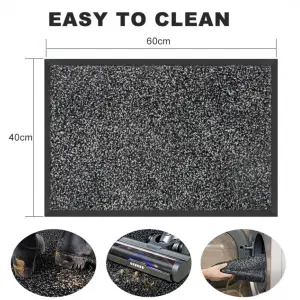 Mud Scraping Pad cut pile Entrance Door Mat for Home with Anti-skid Rubber