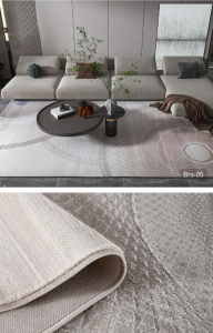 Wilton Modern Striped Woven Carpets High Pile Machine Made Home Carpet