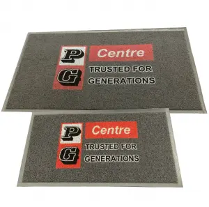 Custom Heavyweight PVC Coil Mat Logo Non-Slip Outdoor Entrance Door Mat Spaghetti Welcome Design Hotel Washable Foam Printing