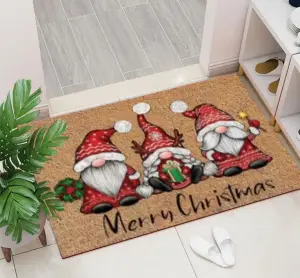 New Arrival Cute Dog Printed Rectangular Shape Welcome Crystal Velvet Entrance Floor Mat Washable Anti Slip Door Mat