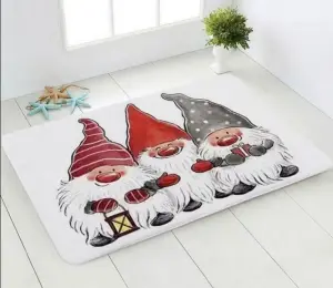 New Arrival Cute Dog Printed Rectangular Shape Welcome Crystal Velvet Entrance Floor Mat Washable Anti Slip Door Mat